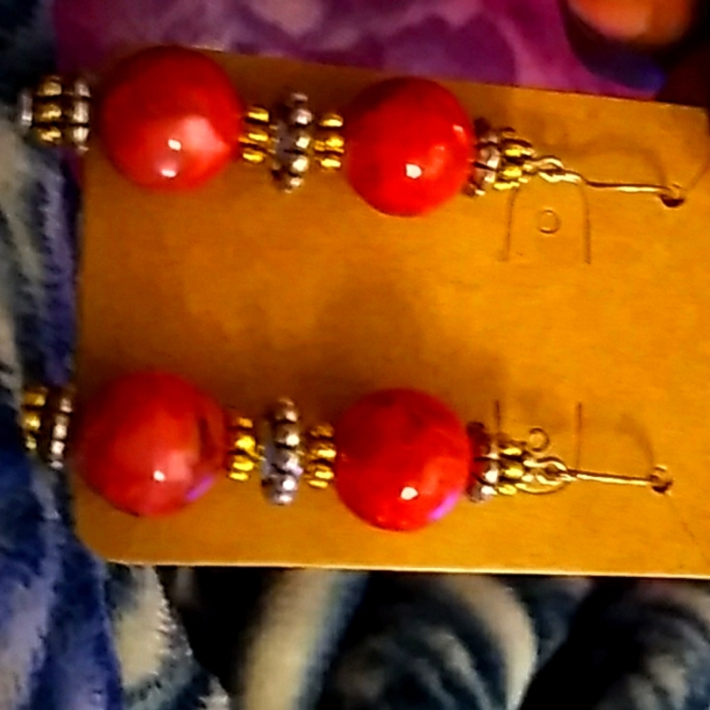 Beaded bracelets and earrings